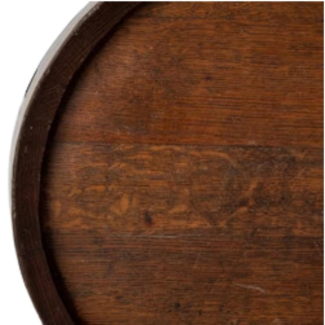 Table tonneau large vintage française, vers 1920