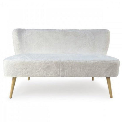 Canapé en fausse fourrure blanche Moda