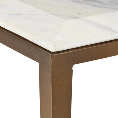 Table basse en marbre blanc lilas