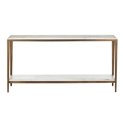 Table console en marbre blanc lilas