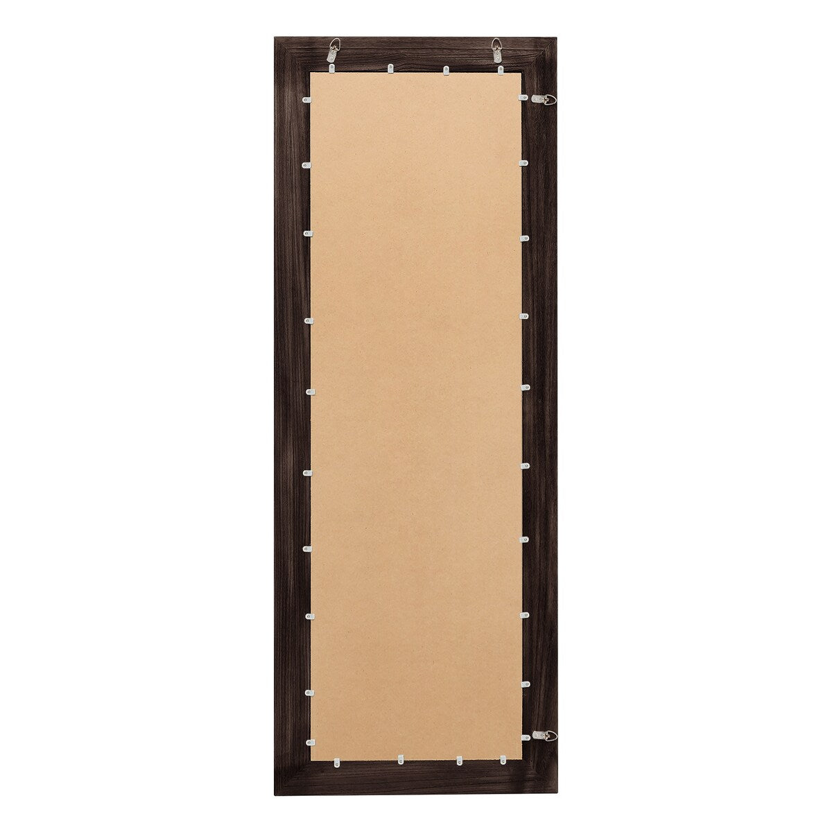 Miroir de sol rustique de style ferme avec cadre en bois - 65 x 24