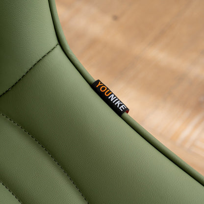 Lot de 2 chaises de salle à manger modernes en cuir rembourré sans accoudoirs