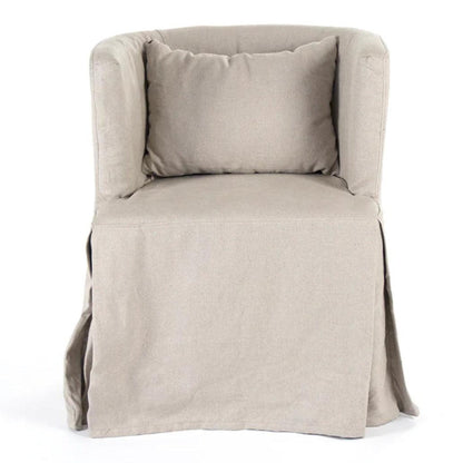 Housse de fauteuil en lin naturel