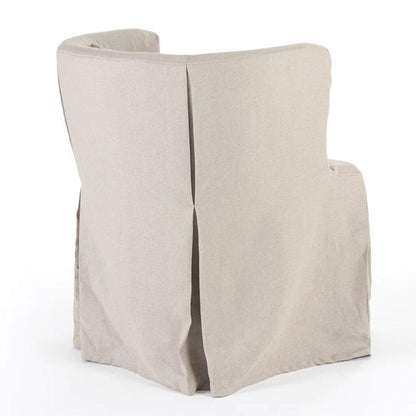 Housse de fauteuil en lin naturel