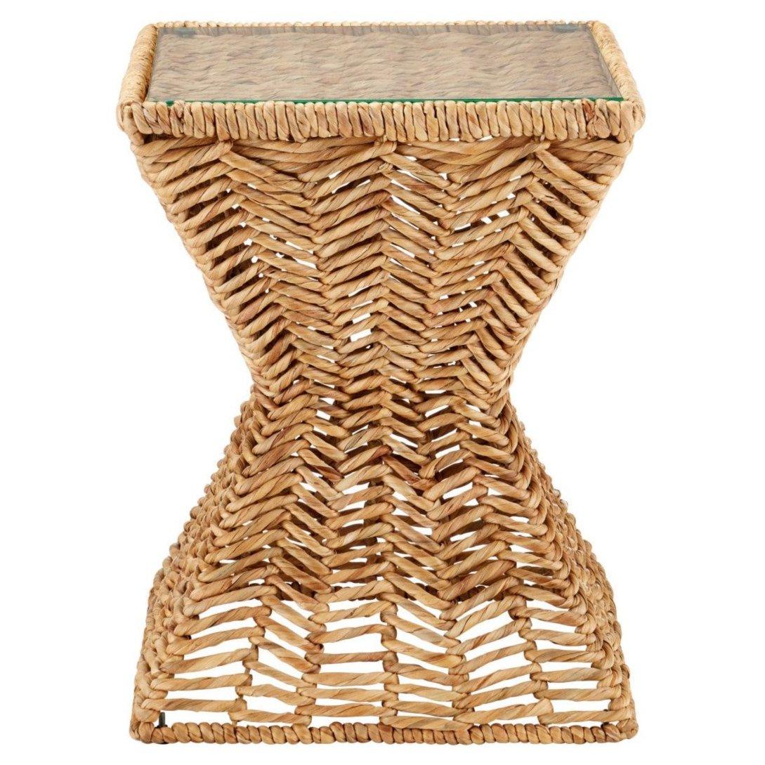 Table d'appoint en jacinthe naturelle