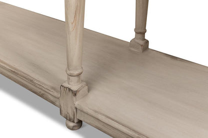 Console de style campagnard français gris vieilli