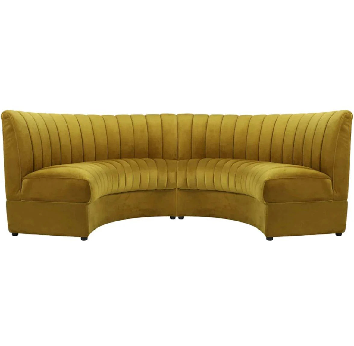 Canapé Demi-Lune Art Déco Jaune 