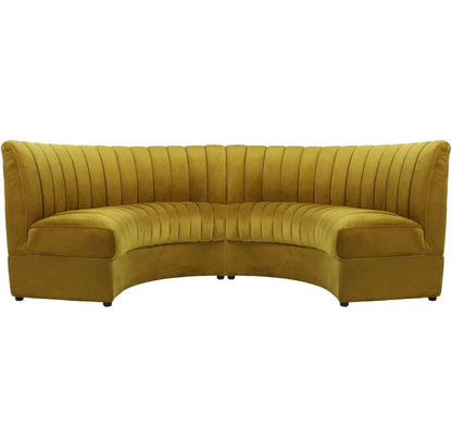 Canapé Demi-Lune Art Déco Jaune 