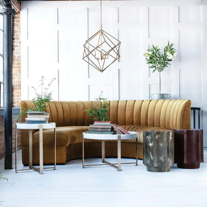 Canapé Demi-Lune Art Déco Jaune 