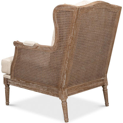 Chaise en tissu côtier beige naturel