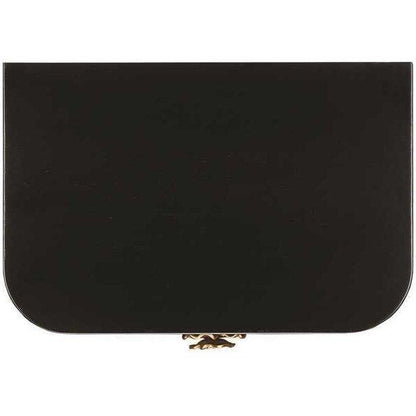 Table de chevet florale noire
