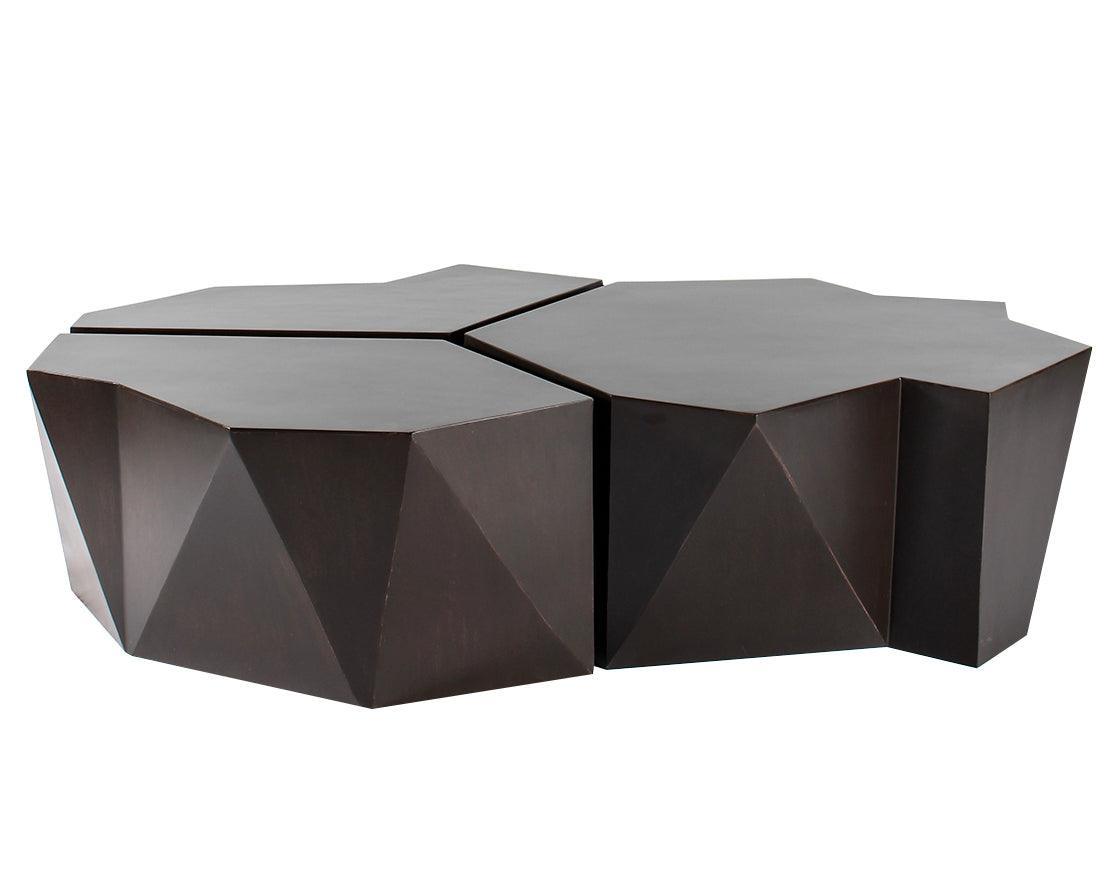 Table basse géométrique moderne noire