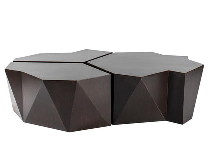 Table basse géométrique moderne noire