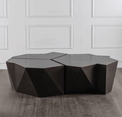 Table basse géométrique moderne noire