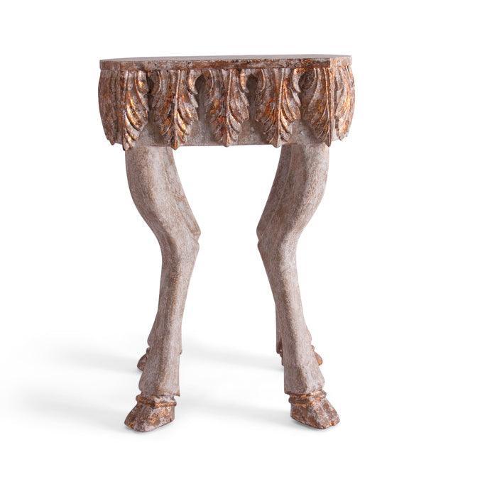 Table d'appoint à pieds de cerf bronzés
