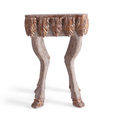 Table d'appoint à pieds de cerf bronzés