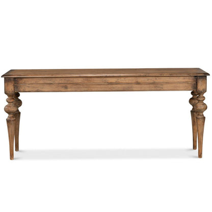 Table console rustique de style ferme marron
