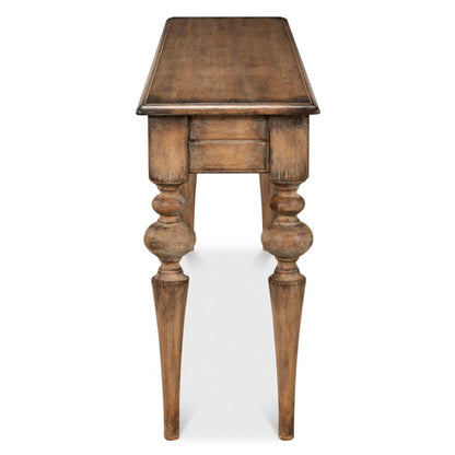 Table console rustique de style ferme marron