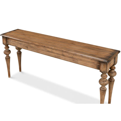 Table console rustique de style ferme marron