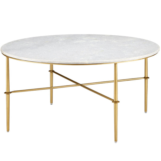 Table basse en marbre blanc Chantale