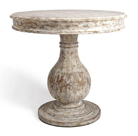 Table d'entrée ronde française vieillie