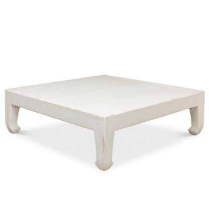Table basse de ferme blanche vieillie