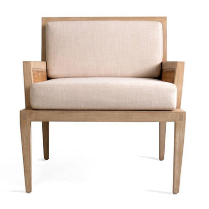 Chaise longue moderne en rotin naturel