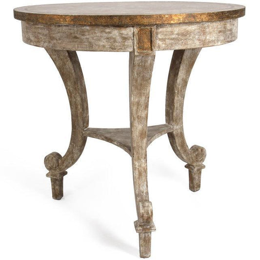 Table d'appoint ronde dorée Fantasia 