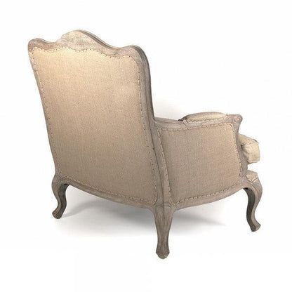 Fauteuil club en toile de jute française