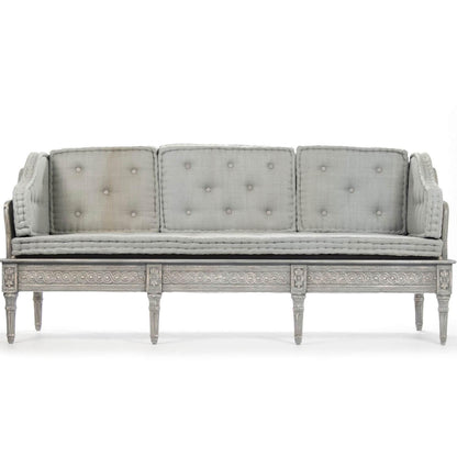 Banquette-canapé rococo gris français