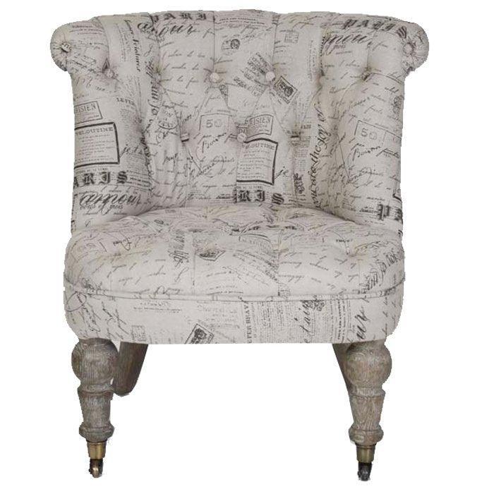 Chaise pantoufles à écriture française