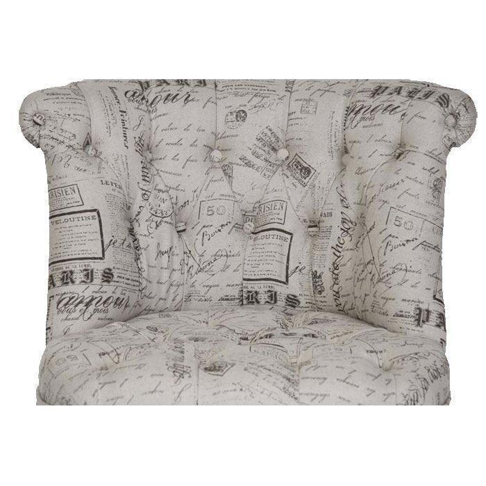 Chaise pantoufles à écriture française