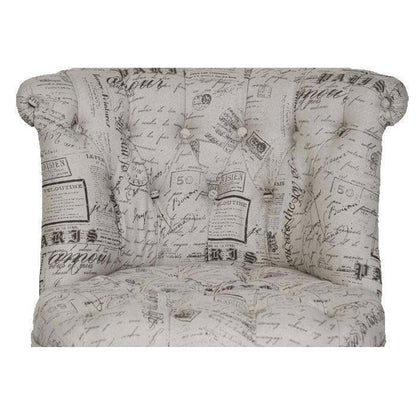 Chaise pantoufles à écriture française