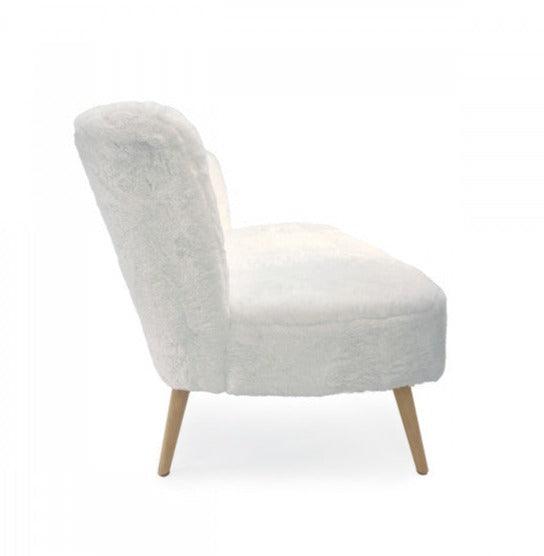 Canapé en fausse fourrure blanche Moda