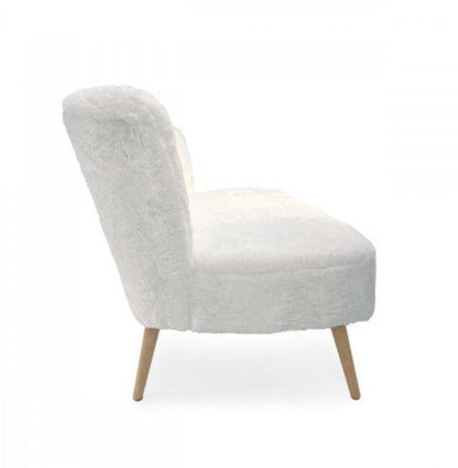 Canapé en fausse fourrure blanche Moda