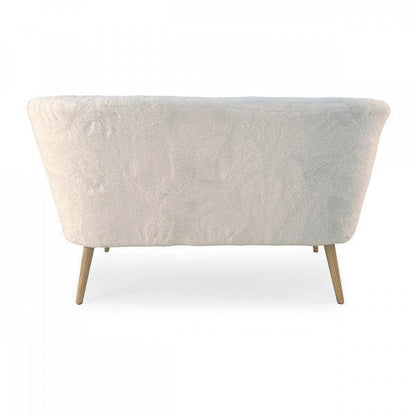 Canapé en fausse fourrure blanche Moda