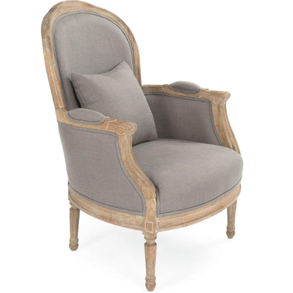 Fauteuil club français gris
