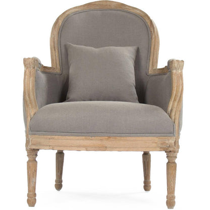 Fauteuil club français gris
