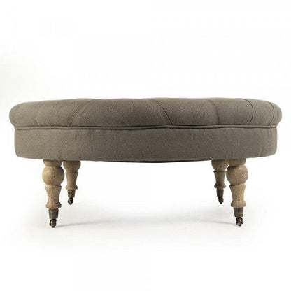 Pouf rond touffeté Gray Maison