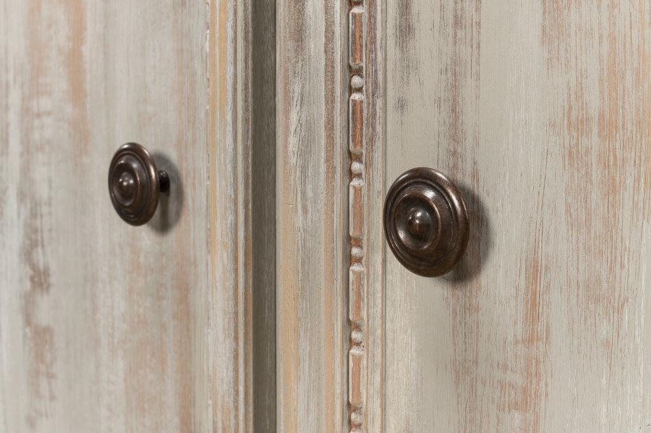 Armoire latérale à 2 portes en chêne gris et tulipier