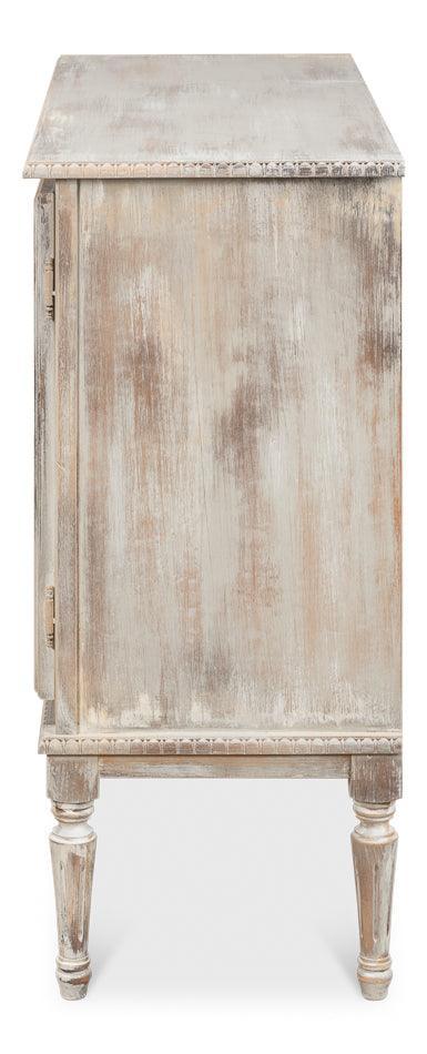 Armoire latérale à 2 portes en chêne gris et tulipier