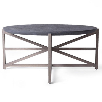 Table basse moderne de luxe en marbre gris
