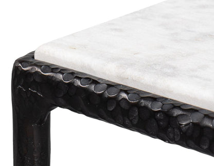 Table console avec plateau en marbre forgé