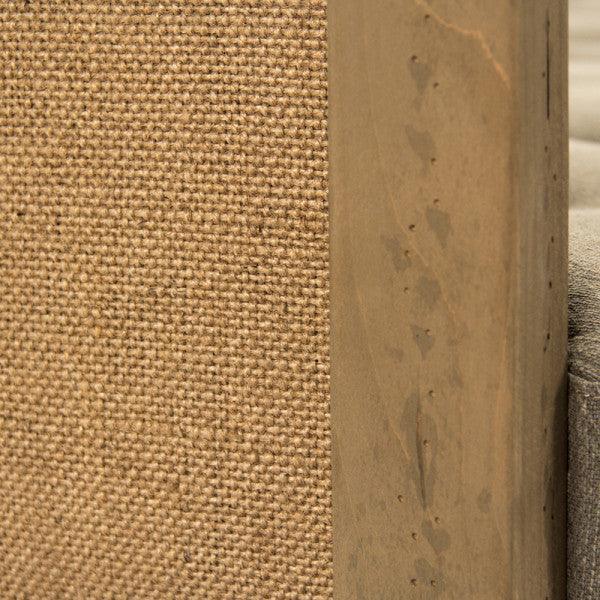 Canapé déconstruit en jute de style campagnard français