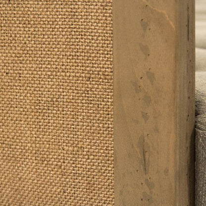 Canapé déconstruit en jute de style campagnard français