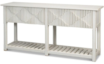 Table console à panneau surélevé Lola