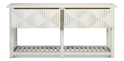 Table console à panneau surélevé Lola