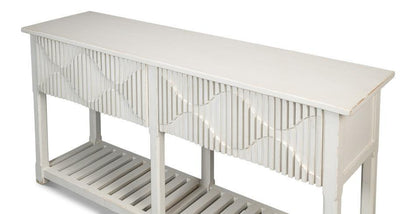 Table console à panneau surélevé Lola
