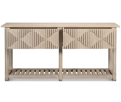 Table console à panneau surélevé Lola