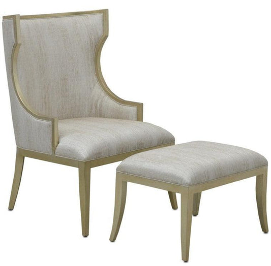 Fauteuil à oreilles lumineux argenté doré 